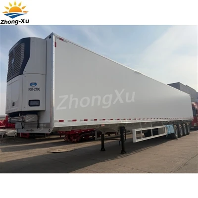 Des semi-remorques réfrigérées ZhongXu à 3-essieux officiellement expédiées en Indonésie, permettant la construction ...